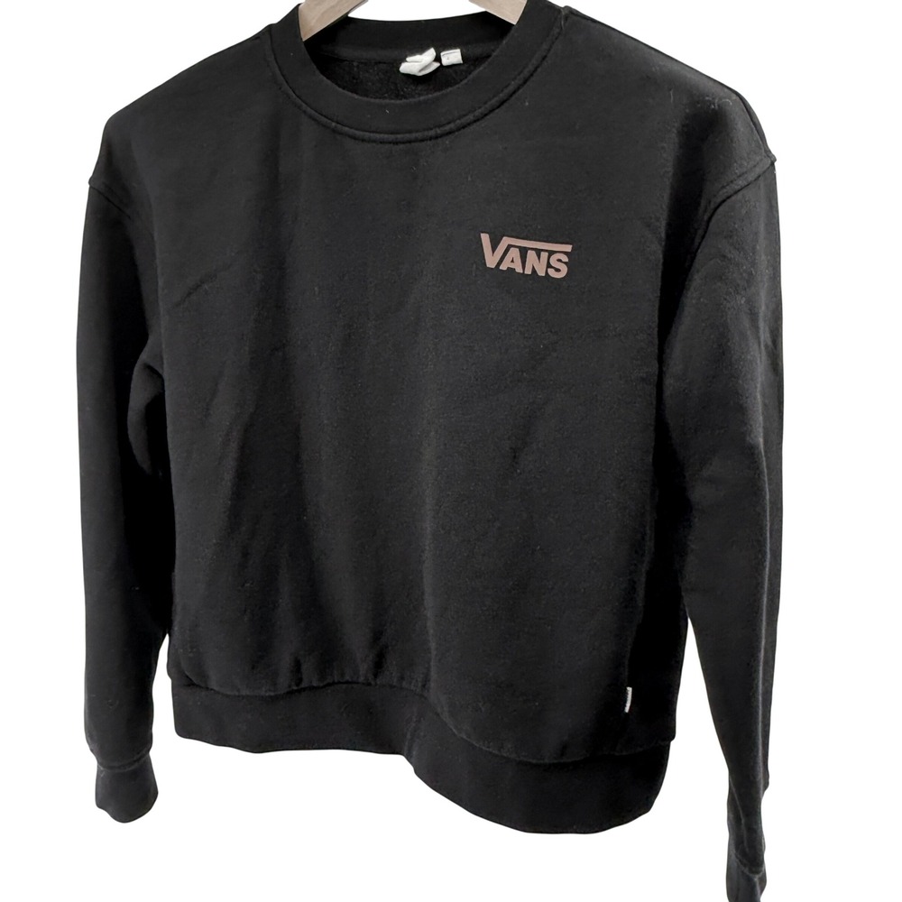 Vans Original Ronal Boxy Crew Black Sweatshirt Women's Size Small